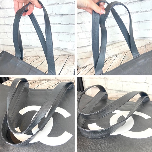 CHANEL large size leather tote *custom* vintage authentic - Picture 11 of 16